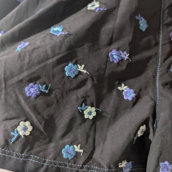 NEW! FP Movement | Get Your Flirt On Embroidered Shorts In Blue/Black - Picture 7 of 11